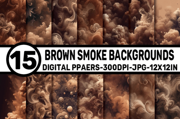Brown Smoke Background Digital Papers