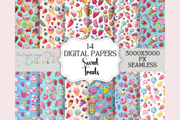 Candy Seamless Patterns: Digital Paper for Creative Projects