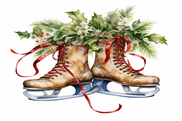Christmas Ice Skate Shoes Background Uses & Benefits