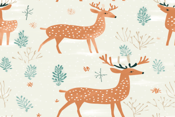 Christmas Reindeer Seamless Pattern: A Versatile Design Asset for Holiday Creativity