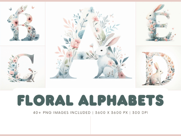 Enhance Your Creative Projects with the Bunny Alphabet Set