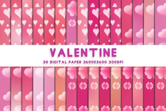 Heart Valentine Digital Papers 133: A Versatile Resource for Creative and Commercial Use