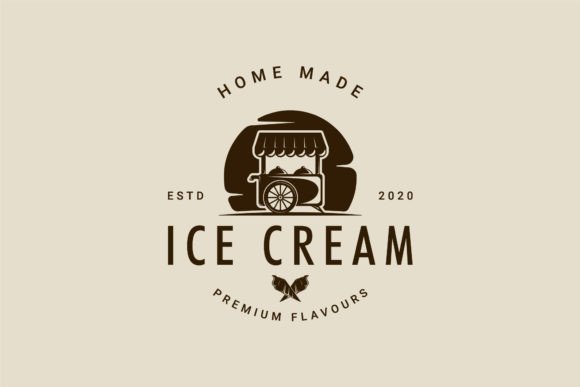 Ice Cream Cart Logo Vector Vintage: A Timeless Design for Modern Businesses