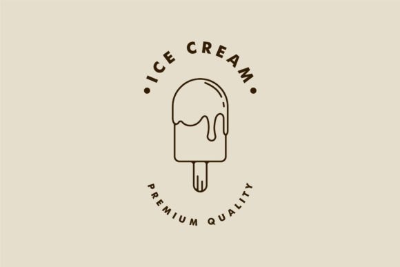 Ice Cream Stick Logo Line Art Simple: A Versatile Design for Modern Businesses