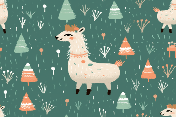 Lama Seamless Pattern for Creative Projects and Design Needs