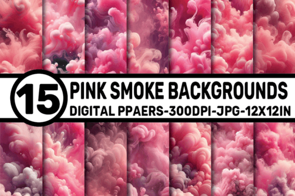 Pink Smoke Backgrounds Digital Papers: A Versatile Resource for Designers and Creators