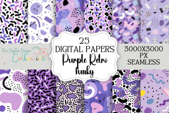 Purple Seamless Retro Digital Papers: A Creative Resource for Designers and DIY Enthusiasts
