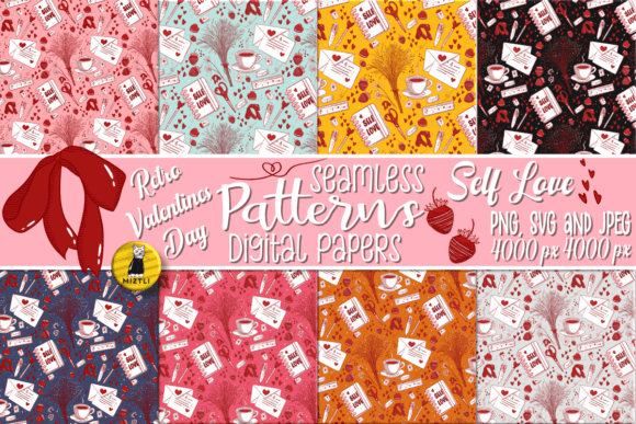 Retro Valentine’s Day Seamless Pattern for Timeless Design Projects