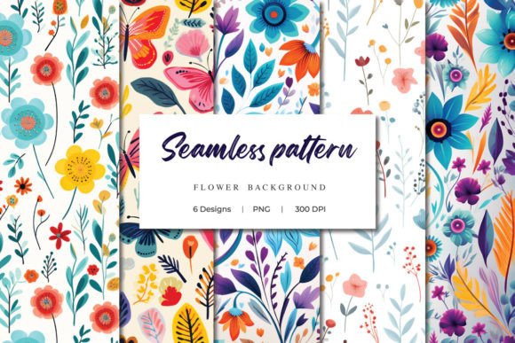 Simplistic Bohemian Floral Seamless Print