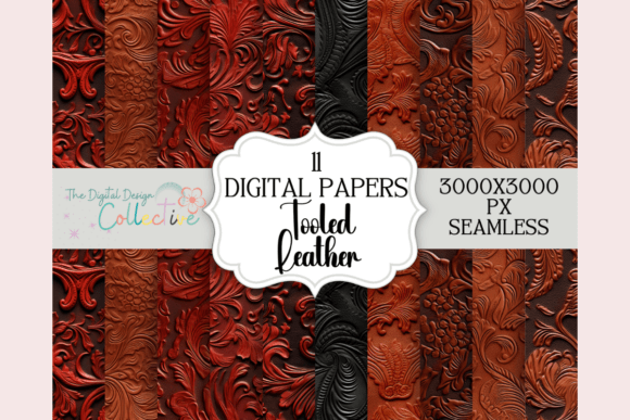 Tooled Leather Western Seamless Patterns