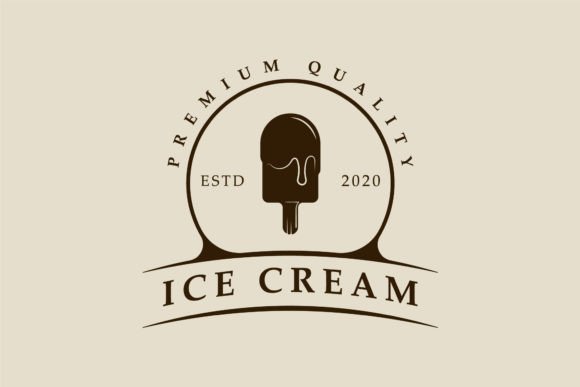 Vintage Ice Cream Stick Logo Vector: A Timeless Graphic Design Element for Modern Businesses