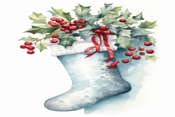 Watercolor Christmas Socks: A Creative and Versatile Design Element